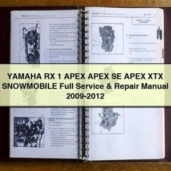 2009-2012 Yamaha RX 1 Apex SE XTX Snowmobile Service Repair Workshop Manual PDF