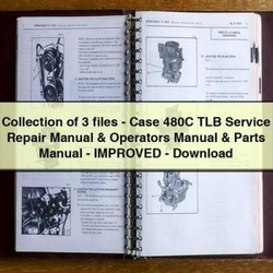 Collection 3 Files - Case 480C TLB Operators Parts Improved Catalog PDF
