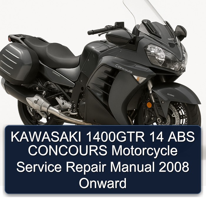 2008 Kawasaki Concours Models 1400GTR 14 ABS Motorcycle Onward Service Repair Workshop Manual PDF