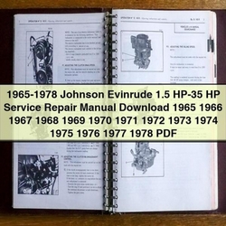 1965-1978 Johnson Evinrude 1.5 HP-35 Hp Service Repair Workshop Manual PDF