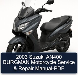 2003 Suzuki Burgman Series AN400 Motorcycle Service Repair Workshop Manual PDF