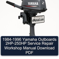 1984-1996 Yamaha Outboards 2HP-250HP Service Repair Workshop Manual PDF