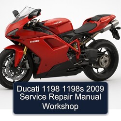 2009 Ducati 1198 1198S Service Repair Workshop Manual PDF