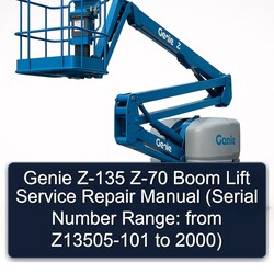 2000 Genie Z-135 Z-70 Boom Lift (serial Number Range: From Z13505-101 ) Service Repair Workshop Manual PDF