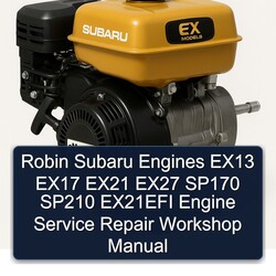 Subaru Robin EX Models Engines EX13 EX17 EX21 EX27 SP170 SP210 EX21EFI Engine Service Repair Workshop Manual PDF