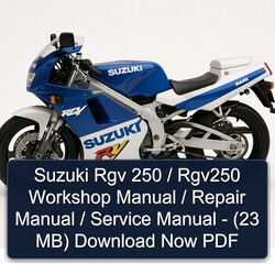 Suzuki RGV250 Rgv 250 (23 Mb) Now Service Repair Workshop Manual PDF