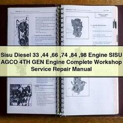 MAN Sisu Diesel 33 44 66 74 84 98 Engine Agco 4TH GEN Service Repair Workshop Manual PDF