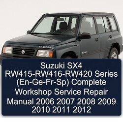 2006-2012 Suzuki SX4 Rw415-rw416-rw420 Series (EN-GE-FR-SP) En Sp Service Repair Workshop Manual PDF