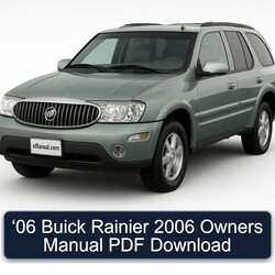 2006 Buick Rainier ‘06 Owners Owner's Manual PDF