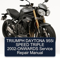 2002 Triumph Speed Triple Daytona 955I -onwards Service Repair Workshop Manual PDF