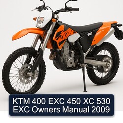2009 KTM 400 EXC 450 XC 530 Owners Owner's Manual PDF
