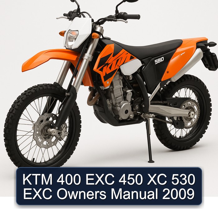 2009 KTM 400 EXC 450 XC 530 Owners Owner's Manual PDF