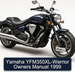 1999 Yamaha Warrior Yfm350xl- Owners Owner's Manual PDF