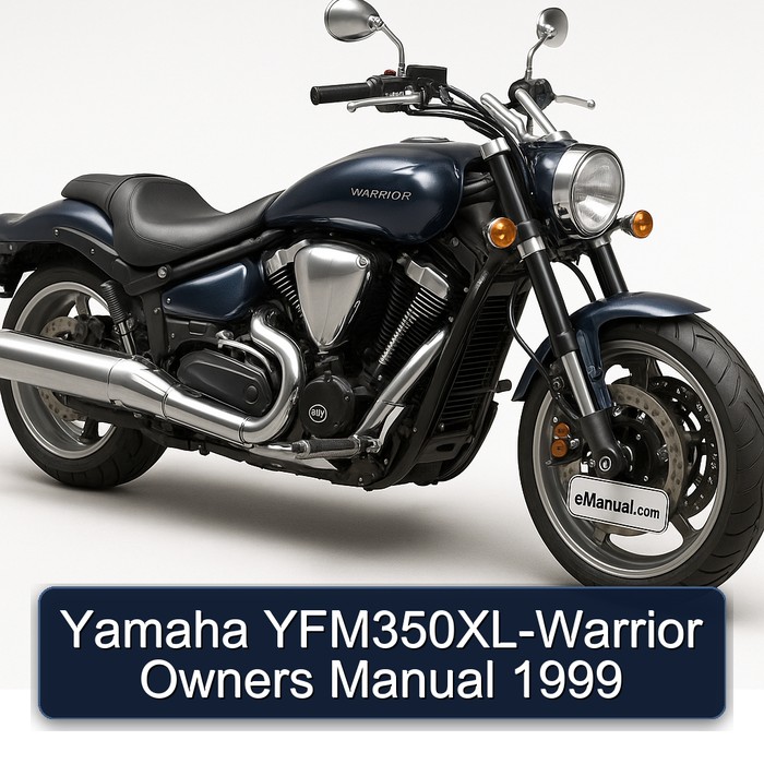 1999 Yamaha Warrior Yfm350xl- Owners Owner's Manual PDF