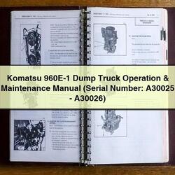Komatsu 960E-1 Dump Truck Operation (serial Number: A30025-a30026) Service Repair Workshop Manual PDF