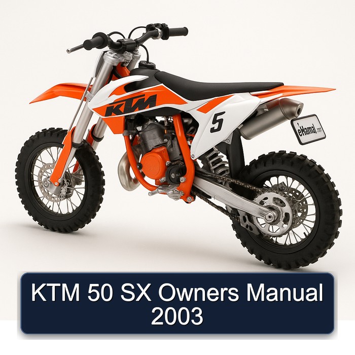 2003 KTM 50 SX Owners Owner's Manual PDF