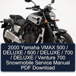 2000 Yamaha Vmax 500 / Deluxe 600 700 Venture Snowmobile Service Repair Workshop Manual PDF