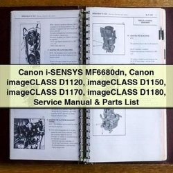 Canon I-sensys Mf6680dn, Imageclass D1120, D1150, D1170, D1180 Parts Catalog PDF