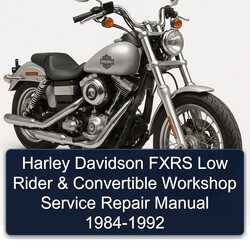 1984-1992 Harley Davidson Servi Car Fxrs Low Rider Convertible Service Repair Workshop Manual PDF