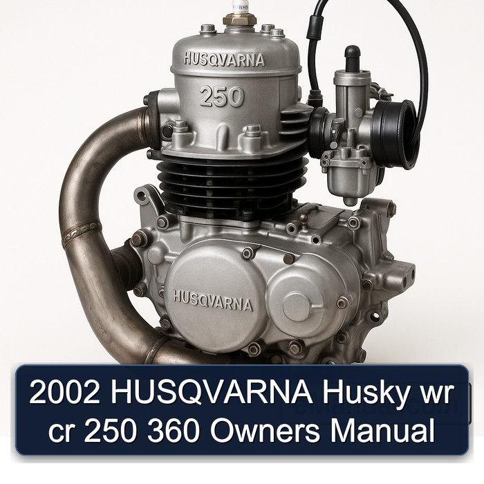 2002 Husqvarna 250 Husky Wr Cr 360 Owners Owner's Manual PDF