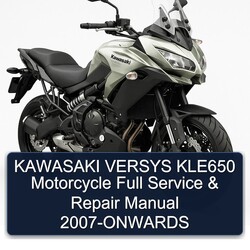 2007 Kawasaki Versys KLE650 Motorcycle -onwards Service Repair Workshop Manual PDF