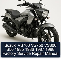 1985-1988 Suzuki Intruder VS700 VS750 VS800 S50 Service Repair Workshop Manual PDF