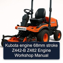 Kubota Engine 68MM Stroke Z442-B Z482 Service Repair Workshop Manual PDF