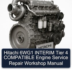 Hitachi 6wg1 Interim Tier 4 Compatible Engine Service Repair Workshop Manual PDF