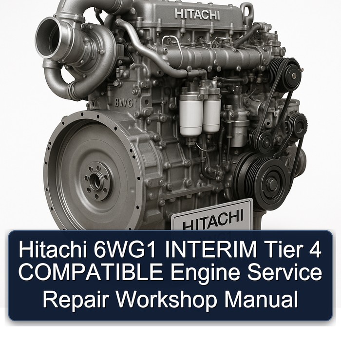 Hitachi 6wg1 Interim Tier 4 Compatible Engine Service Repair Workshop Manual PDF