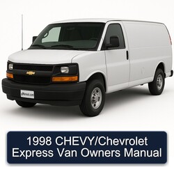 1998 Chevrolet Express Chevy/ Van Owners Owner's Manual PDF