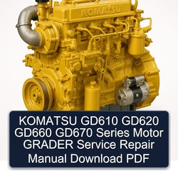 Komatsu 105 GD610 GD620 GD660 GD670 Series Motor Grader Service Repair Workshop Manual PDF
