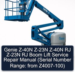 Genie Z-40N Z-23N RJ Boom Lift (serial Number Range: From Z4007-100) Service Repair Workshop Manual PDF