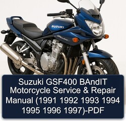 1991-1997 Suzuki GSF400 Bandit Motorcycle Service Repair Workshop Manual PDF