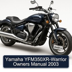 2003 Yamaha Warrior Yfm350xr- Owners Owner's Manual PDF