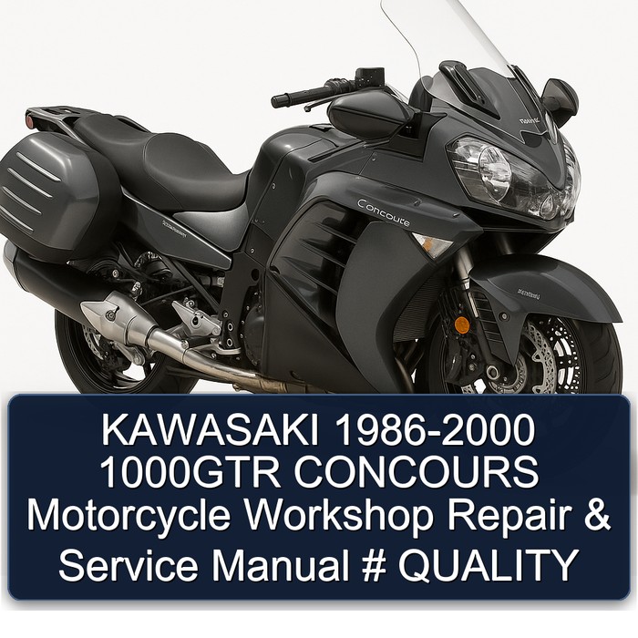 1986-2000 Kawasaki Concours Models 1000GTR Motorcycle Service Repair Workshop Manual PDF