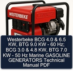Westerbeke BCG 4.0 6.5 Kw, BTG 9.0 KW - 60 Hz; 3.0 4.8 7.0 50 Hz Marine Gasoline Generators Service Repair Workshop Manual PDF
