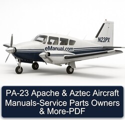PA-23 Apache Aztec Aircraft - Parts Owners More Service Repair Workshop Manual PDF