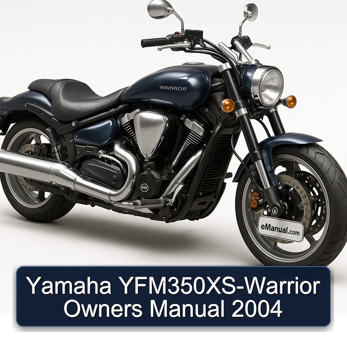 2004 Yamaha Warrior Yfm350xs- Owners Owner's Manual PDF