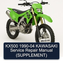 1990-2004 Kawasaki KX Series KX500 (SUPPLEMENT) Service Repair Workshop Manual PDF