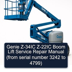 Genie Z-34IC Z-22IC Boom Lift (from Serial Number 3242 4799) Service Repair Workshop Manual PDF