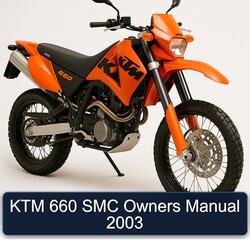2003 KTM 660 SMC Owners Owner's Manual PDF