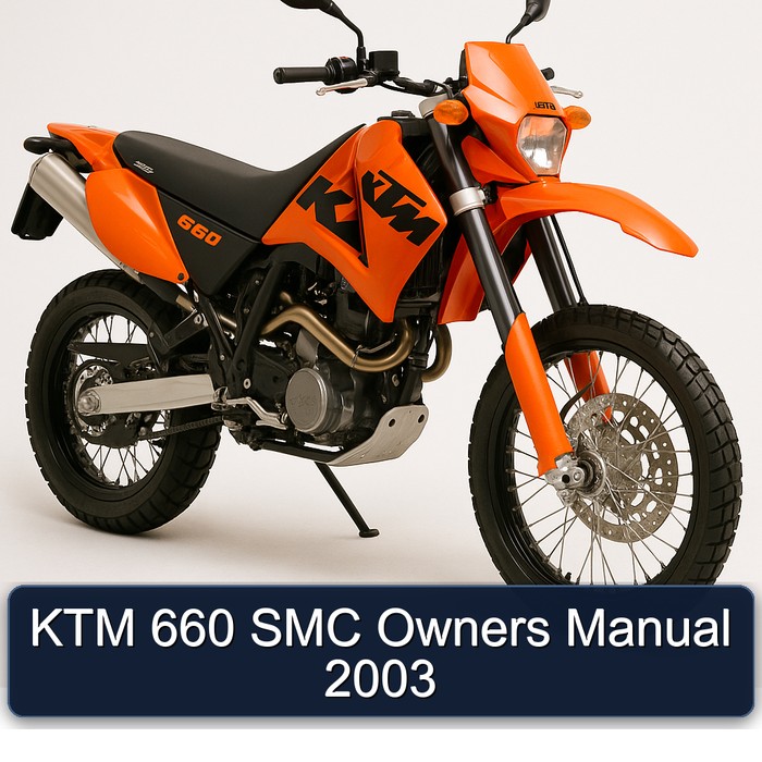 2003 KTM 660 SMC Owners Owner's Manual PDF