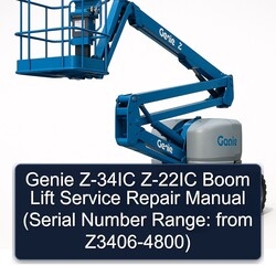 Genie Z-34IC Z-22IC Boom Lift (serial Number Range: From Z3406-4800) Service Repair Workshop Manual PDF