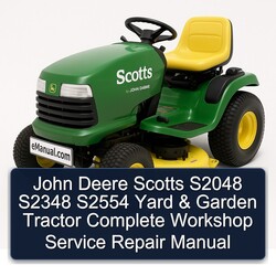 John Deere Scotts S2048 S2348 S2554 Yard Garden Tractor Service Repair Workshop Manual PDF