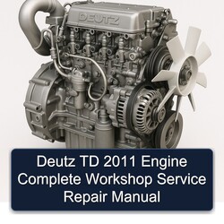 2011 Deutz TD Engine Service Repair Workshop Manual PDF