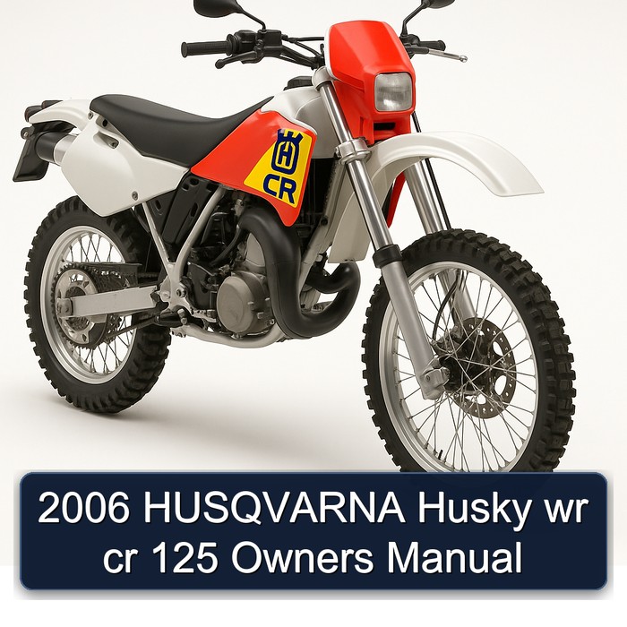2006 Husqvarna CR Models Husky Wr 125 Owners Owner's Manual PDF