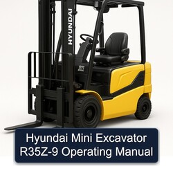 Hyundai Mini Excavator R35Z-9 Operating Service Repair Workshop Manual PDF