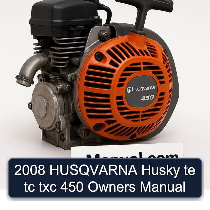 2008 Husqvarna 450 Husky Te Tc Txc Owners Owner's Manual PDF