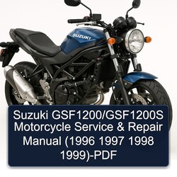 1996-1999 Suzuki Gsf1200/gsf1200s Motorcycle Service Repair Workshop Manual PDF