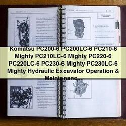Komatsu PC200-6 Pc230lc-6 Hydraulic Excavator Operation Service Repair Workshop Manual PDF